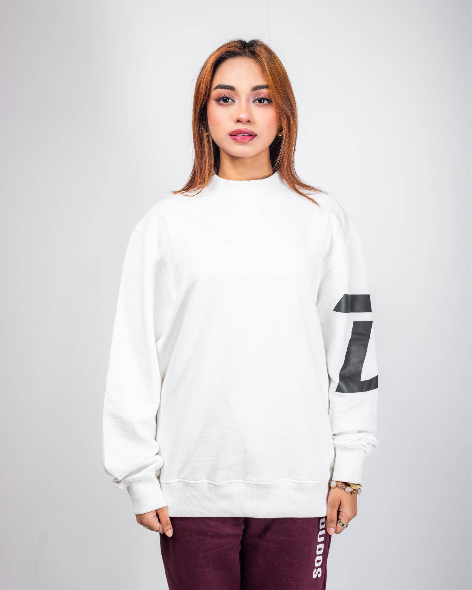 WOMEN'S PEARL WHITE SWEATSHIRT