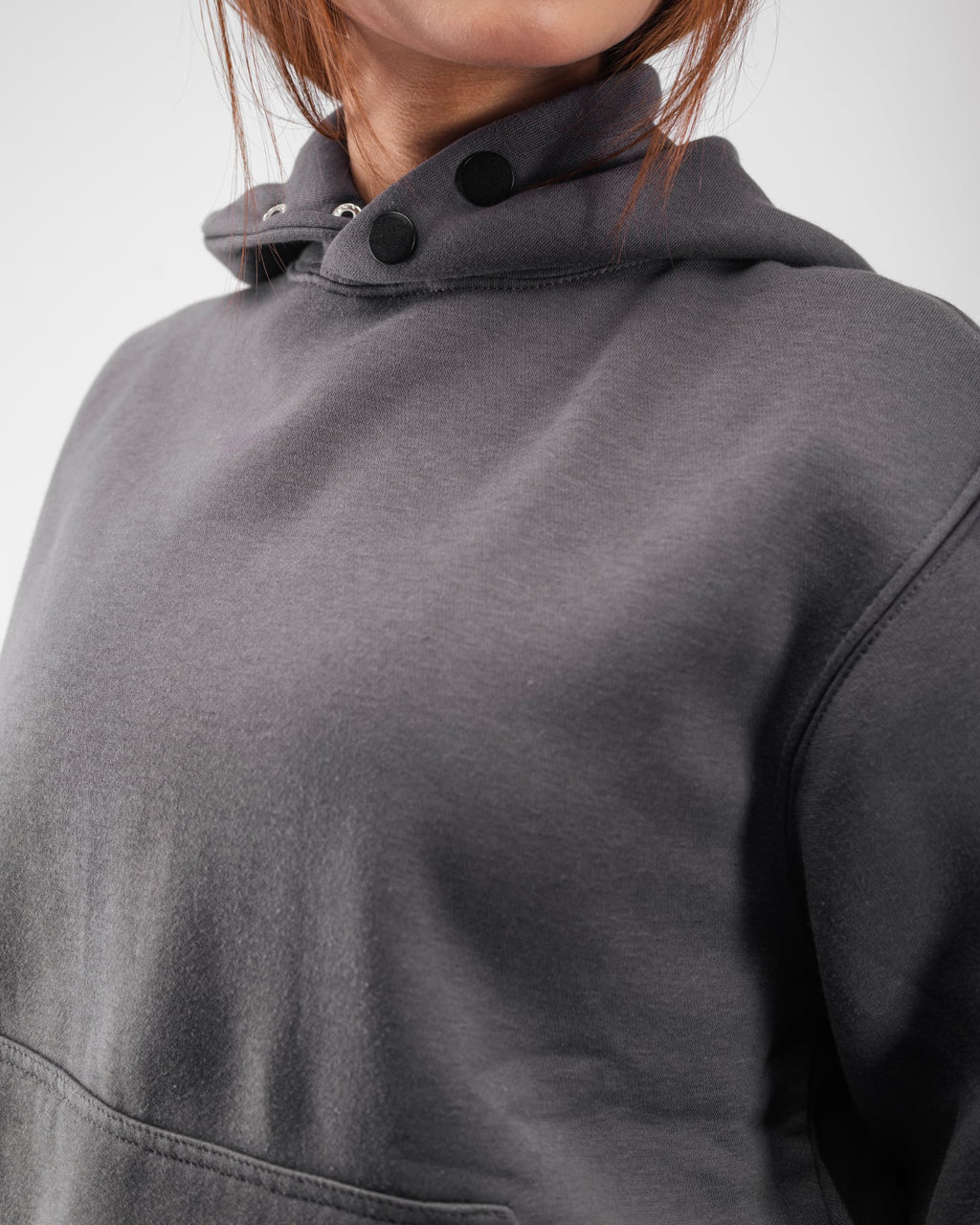 WOMEN'S OVERSIZED GREY HOODIE