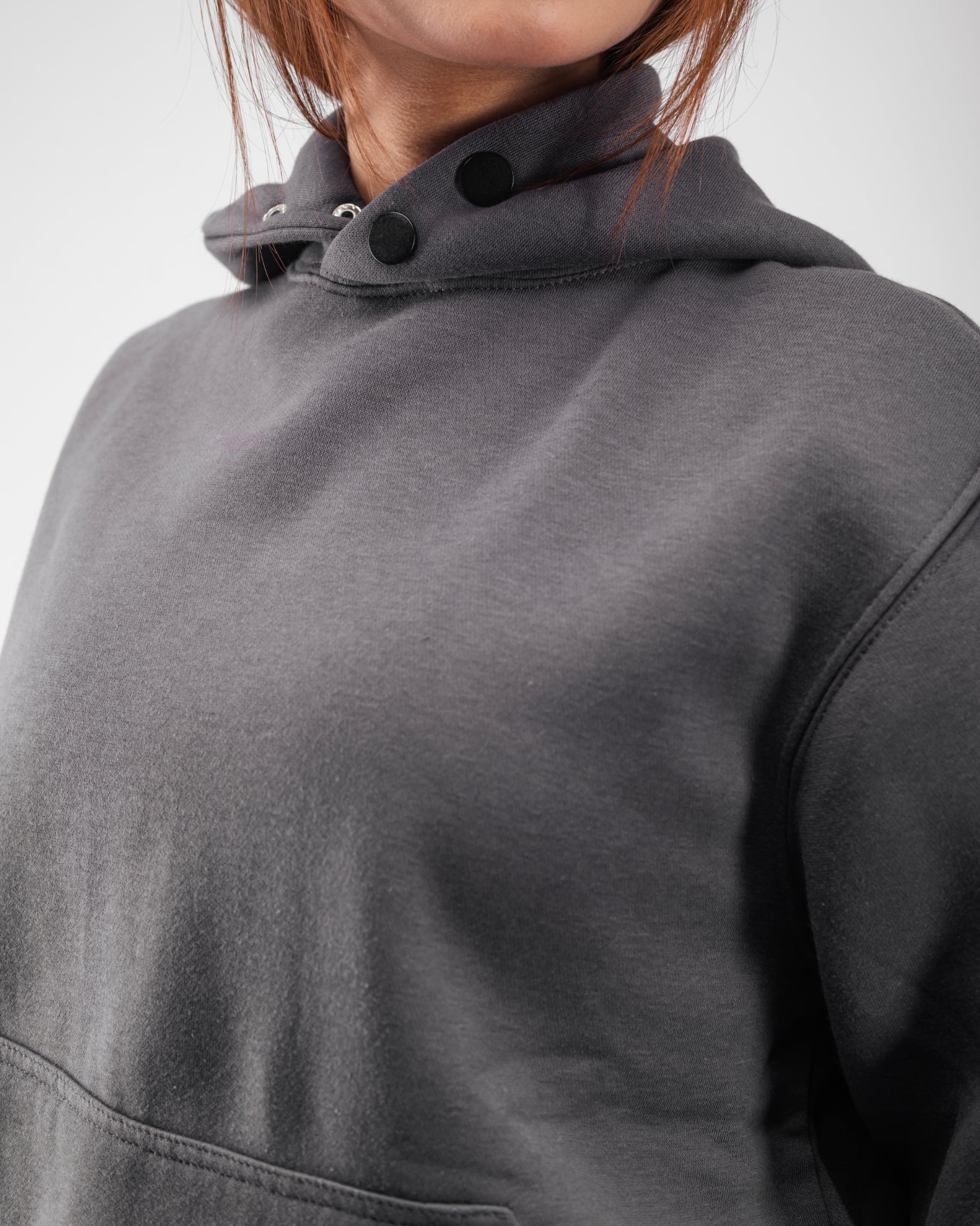 WOMEN'S OVERSIZED GREY HOODIE