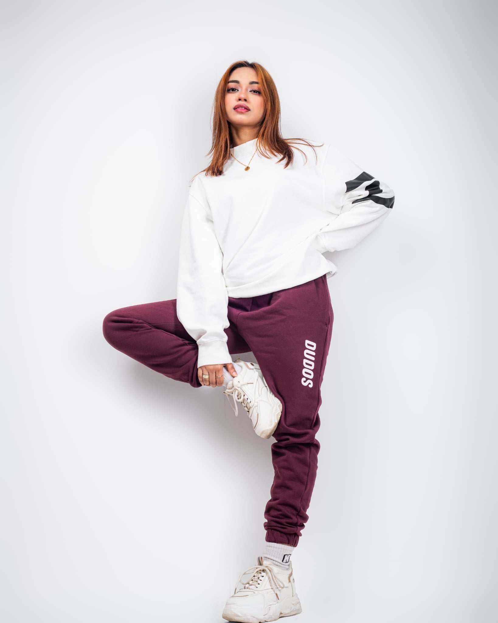 MAROON JOGGERS WOMEN